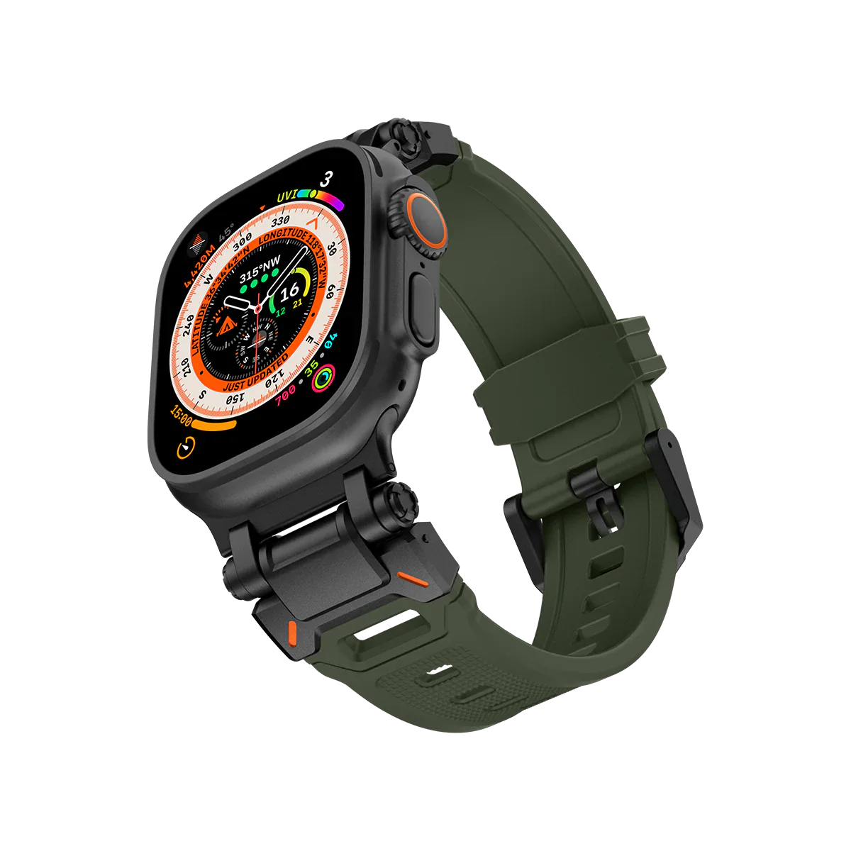 #Color_Black Adapter-Green Band