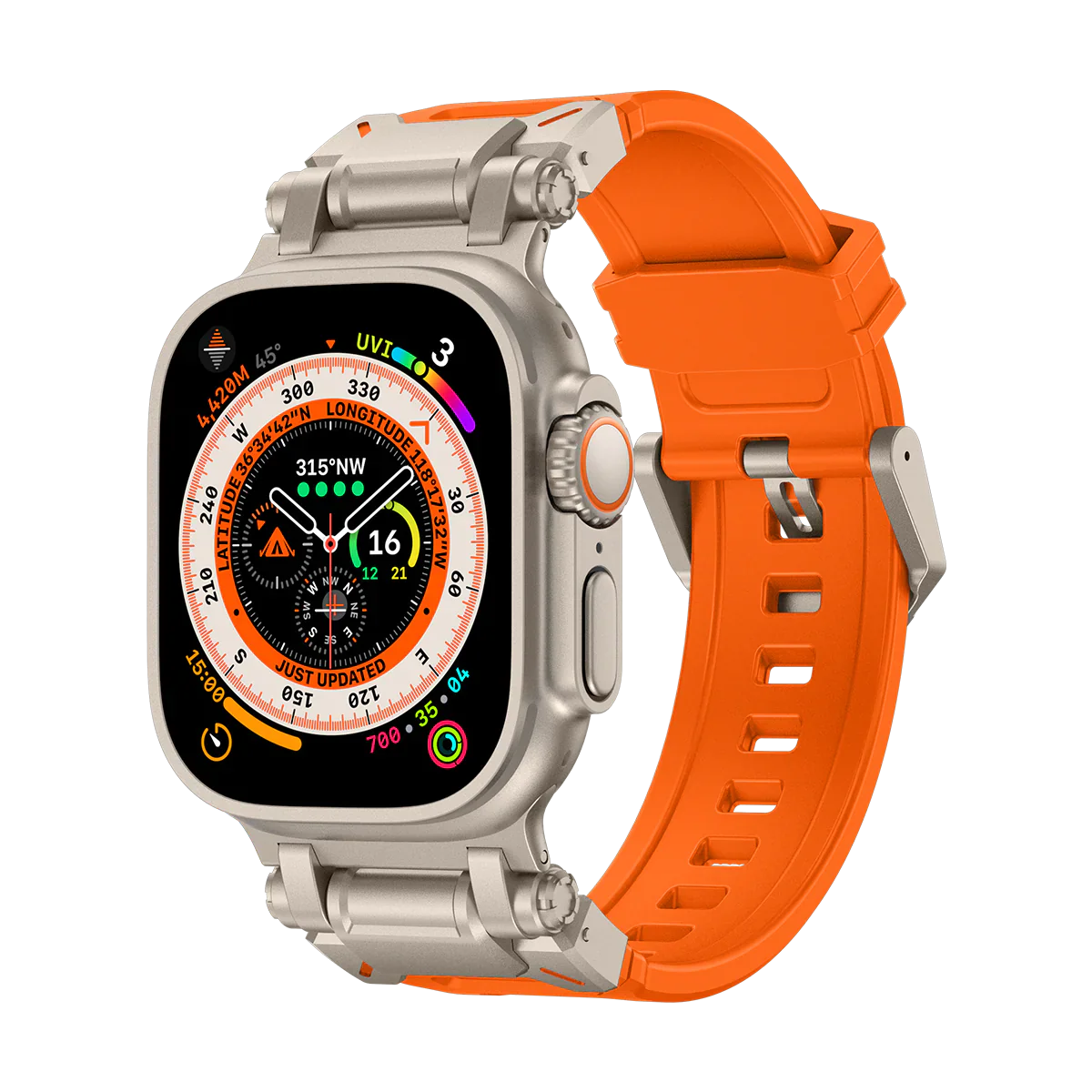 #Color_Titanium Adapter-Orange Band