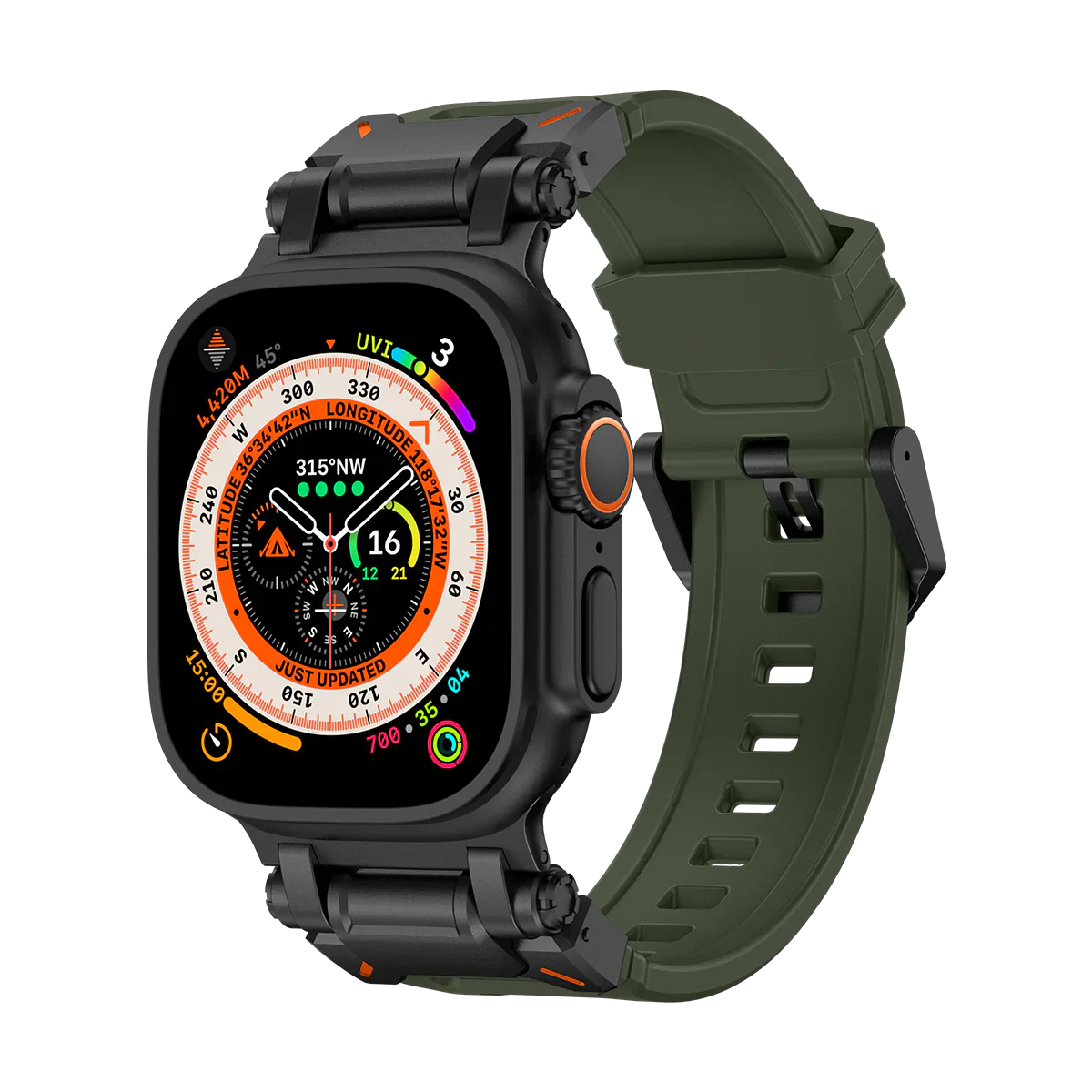 #Color_Black Adapter-Green Band