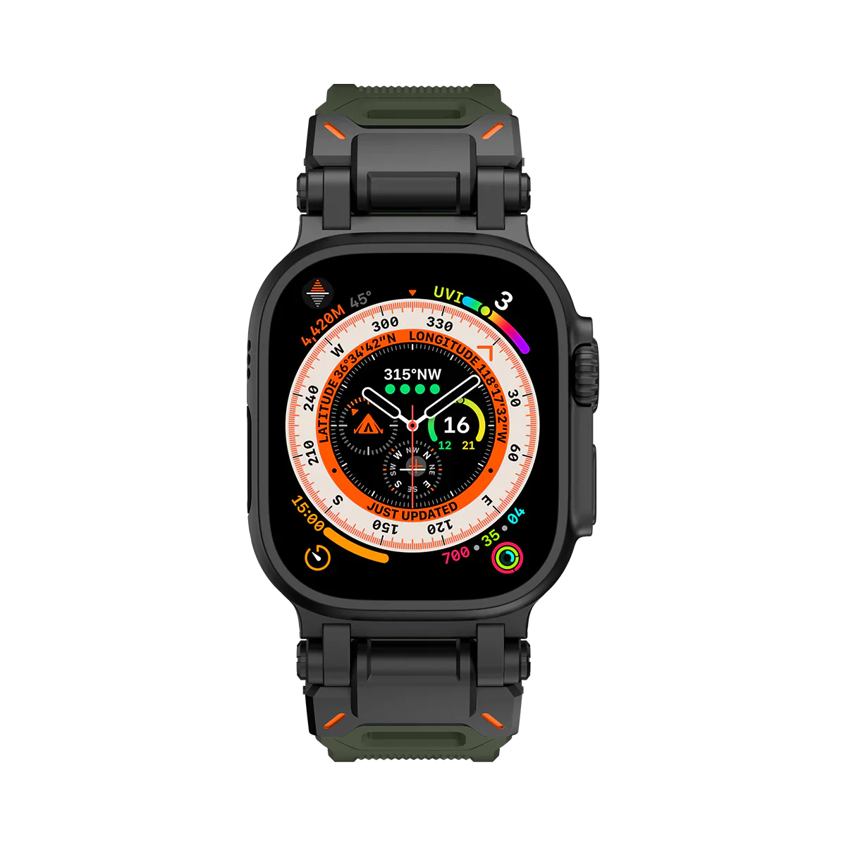 #Color_Black Adapter-Green Band