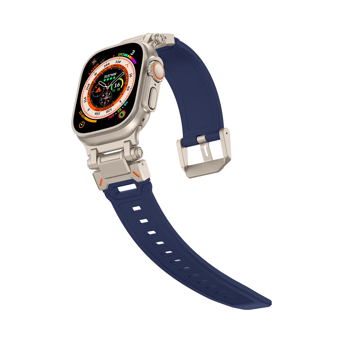 #Color_Titanium Adapter-Blue Band